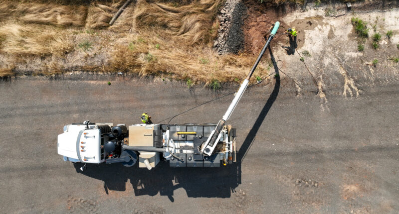 An aerial view of a 